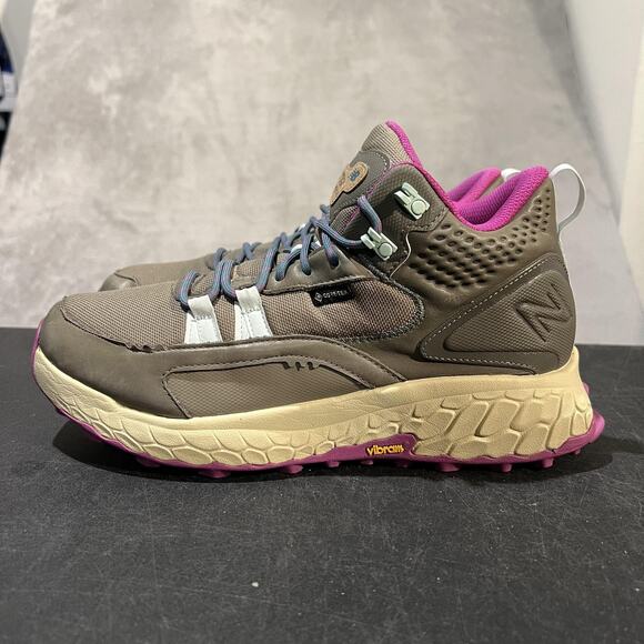 New Balance Fresh Foam X Hierro Womens 9.5 D Brown Gore-Tex Vibram Trail Hiking - Picture 3 of 9